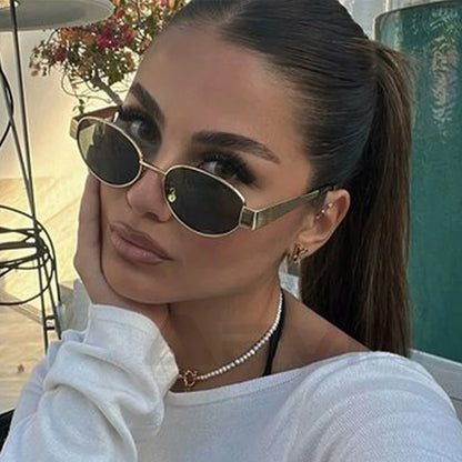 Fashion Oval Retro Sunglasses Women