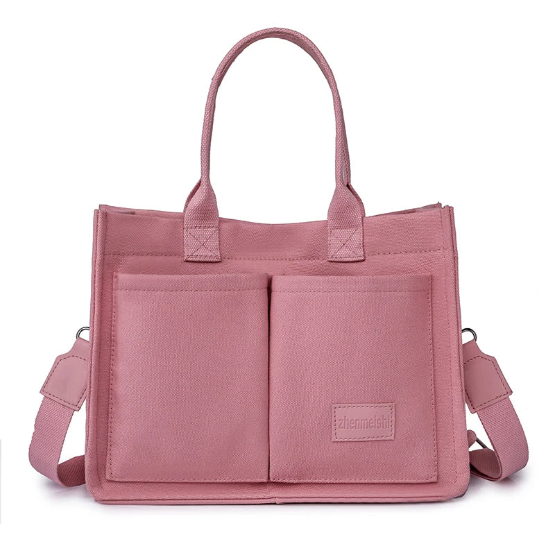 Tote Bag Multiple Outer Pocket Women&