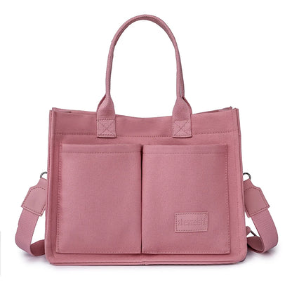 Tote Bag Multiple Outer Pocket Women&