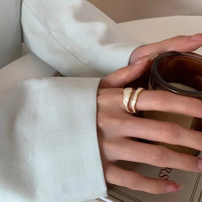 Irregular Shape Rings for Women Gold