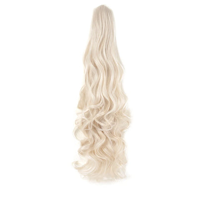 Ponytail Extension Synthetic Claw Clip in Hairpiece Curly Wavy.
