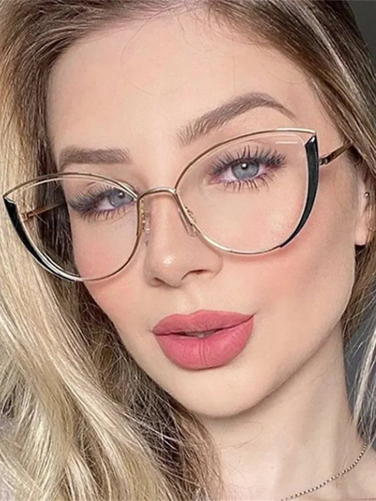 Vintage Cat Eyeglasses Trendy Anti-Blue Light Fashion Eyewear.