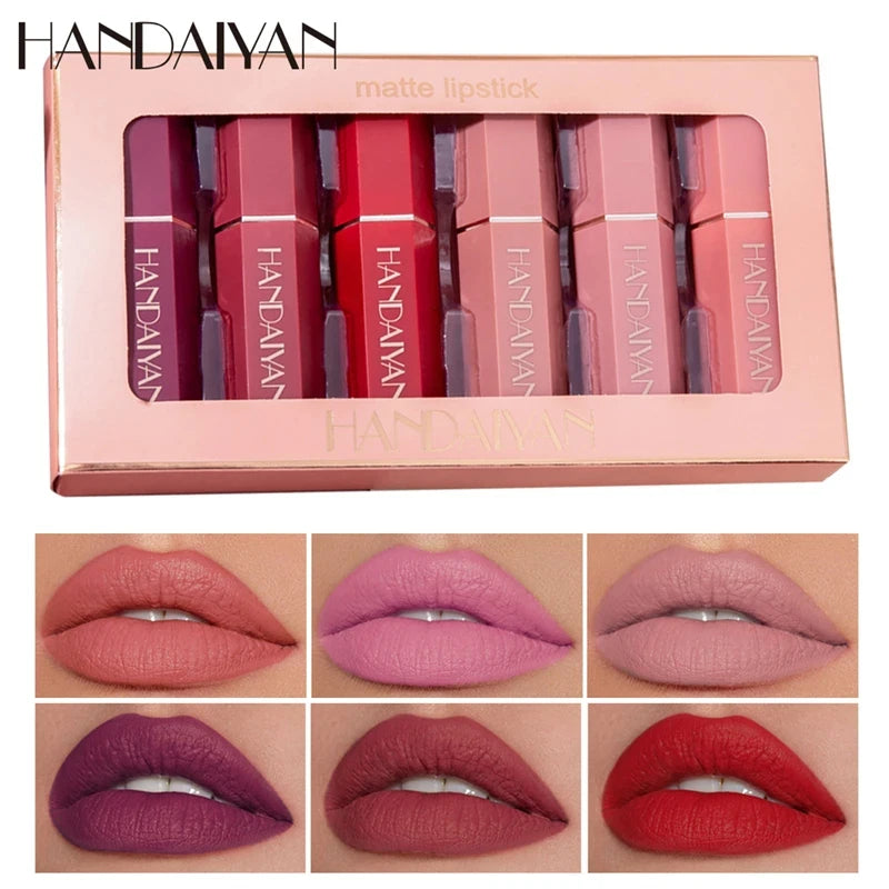 Velvet Matte Lipstick Kit Lips Makeup, Lip Balm Cream Pigment