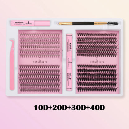 Eyelashes Extensions Individual Lashes Cluster Natural Segmented