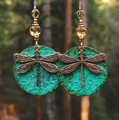 Vintage Boho Sunflower Earrings Drop