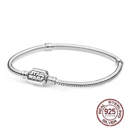 925 fine heart-shaped snake bone bracelet for women