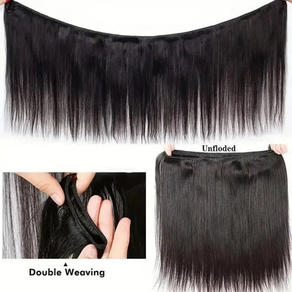 Straight Human Hair Bundles 100% Human Hair Extensions