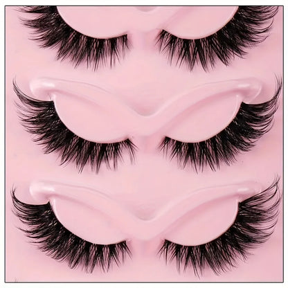 5 Pairs Eyelashes - Natural Long, Cat Eye Style