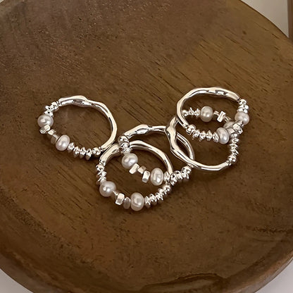 925 Sterling Silver Rings for Women Freshwater Pearl