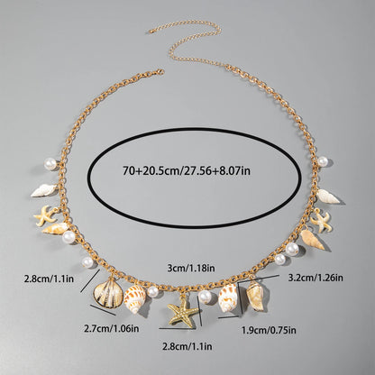 Bohemian Sea Star Conch Waist Chain Women