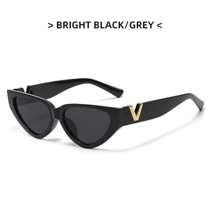 Glamour Women Brand Sunglasses Fashion V Designer Glasses Cat Eye Stylish