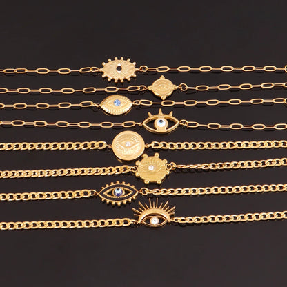 Evil Eyes Chain Bracelet For Women Fashion Jewelry