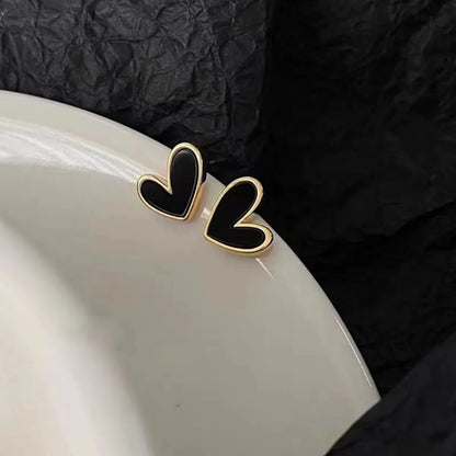 Cute Heart Stud Earrings for Women - Girl Fashion