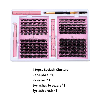 Eyelashes Extensions Individual Lashes Cluster Natural Segmented