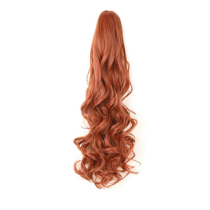 Ponytail Extension Synthetic Claw Clip in Hairpiece Curly Wavy.