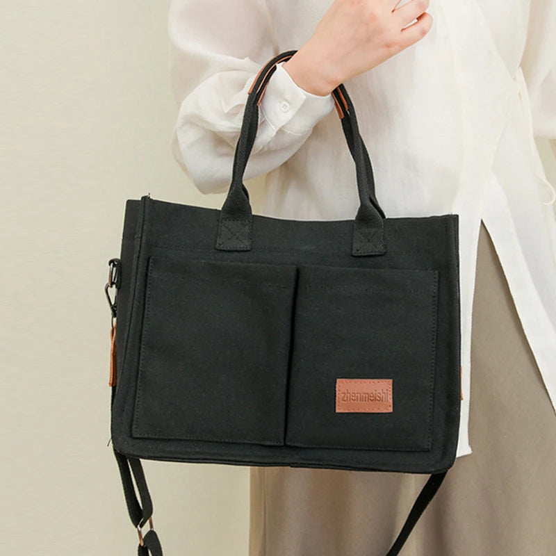 Tote Bag Multiple Outer Pocket Women&