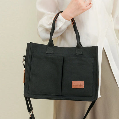 Tote Bag Multiple Outer Pocket Women&