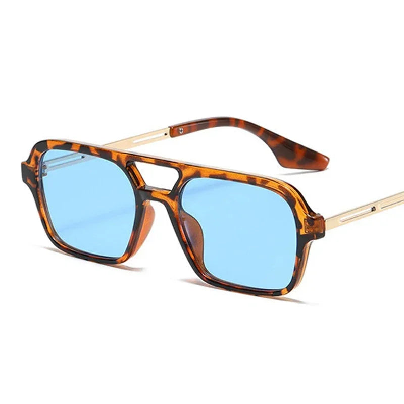 Square Vintage Sunglasses Women Brand Designer