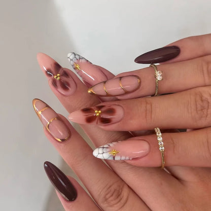 Nails Almond Shaped Press on Nails - 24pcs