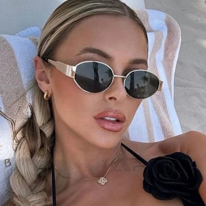 Fashion Oval Retro Sunglasses Women