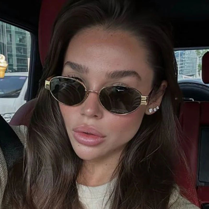 Fashion Oval Retro Sunglasses Women