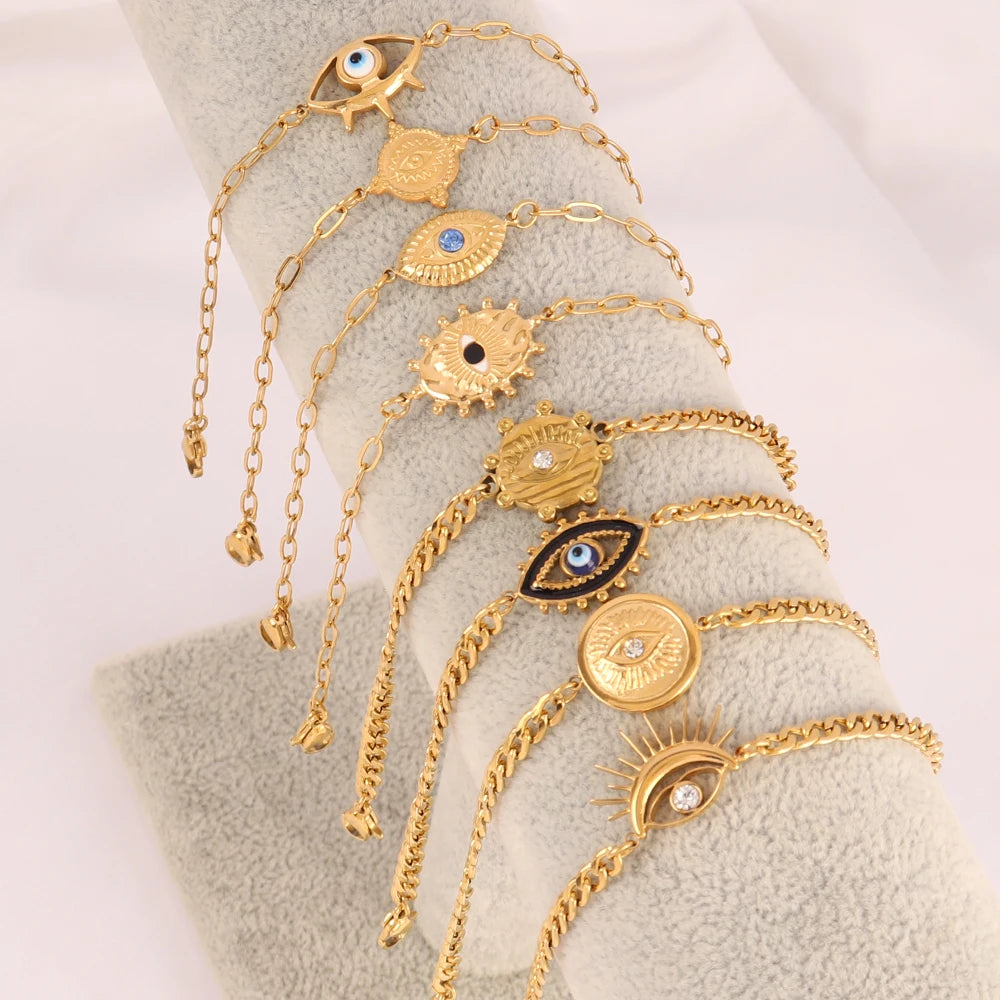Evil Eyes Chain Bracelet For Women Fashion Jewelry