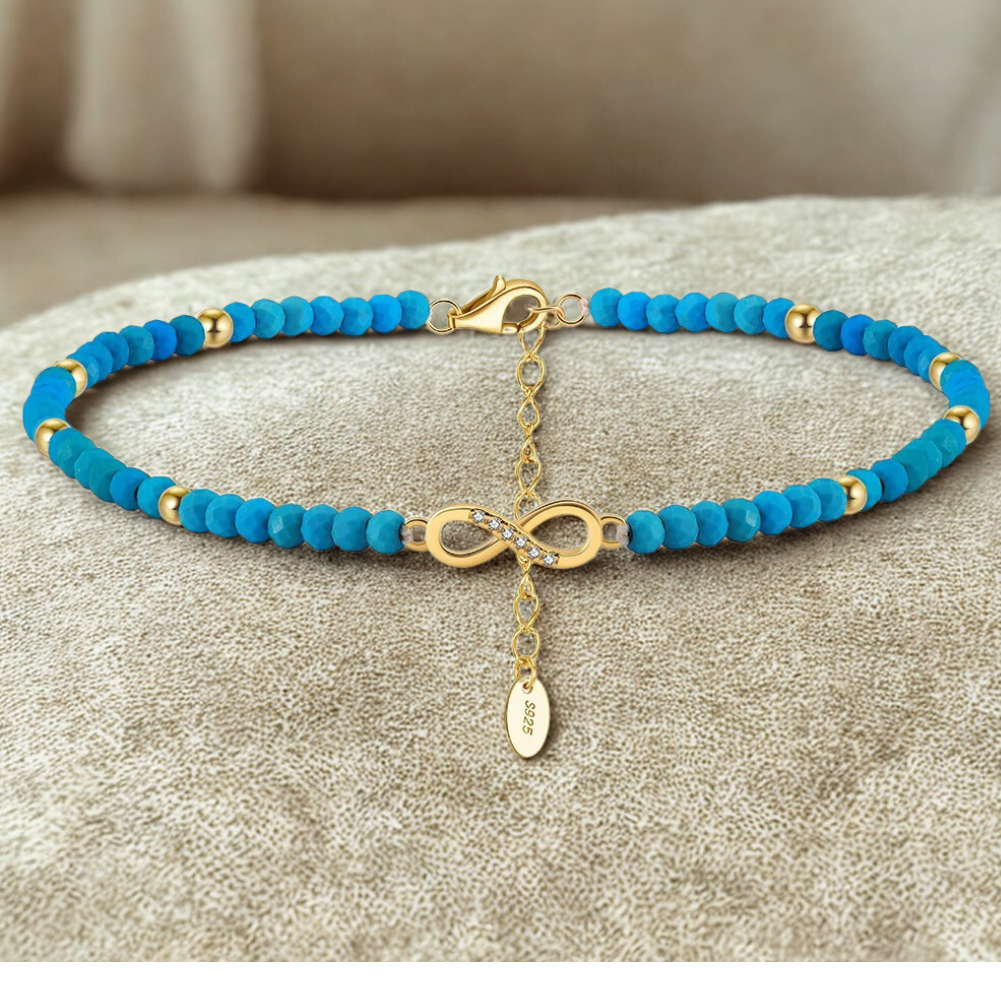 925 Sterling Silver Infinity Anklet for Women