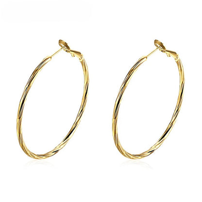 Amaranta 925 Silver Rose Gold Hoop Earrings