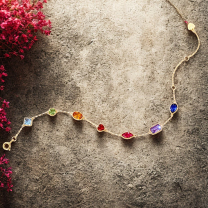 925 Sterling Silver Bracelet For Women Rainbow Zircon