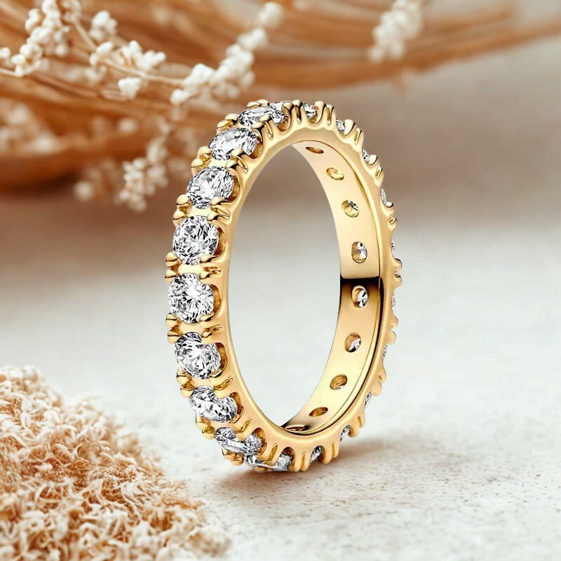 Exquisite Gold 925 Sterling Silver Ring Exquisite Charm